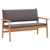 Kerti Kanapé Szett 4 pcs Barna 75 x 45 x 38 cm Tömör akácfa