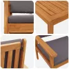 Kerti Kanapé Szett 4 pcs Barna 75 x 45 x 38 cm Tömör akácfa