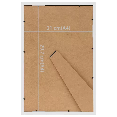 3 db fehér MDF asztali fényképkeret 21 x 29,7 cm