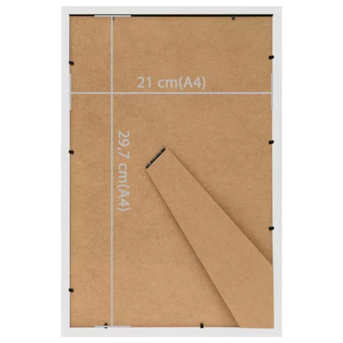 5 db fehér MDF asztali fényképkeret 21 x 29,7 cm