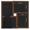 Sötétbarna MDF fényképkeretszett 4 db 13 x 18 cm-es képhez