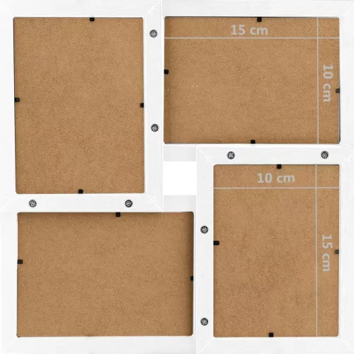 Fehér MDF fényképkeretszett 24 db 10 x 15 cm-es képhez