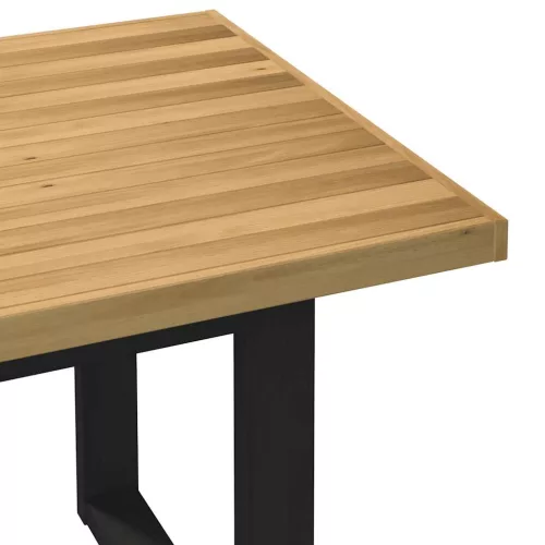 Étkezőasztal NOAIN U-alakú lábak 180x90x75 cm tömörfa fenyőfa