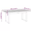Étkezőasztal NOAIN U-alakú lábak 180x90x75 cm tömörfa fenyőfa