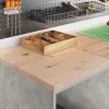 2 db betonszürke szerelt fa garázs szekrények