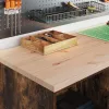 2 db füstös tölgy színű szerelt fa garázs szekrények