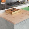 2 db betonszürke szerelt fa garázs szekrények