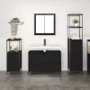 Fürdőszoba bútor szett 3 pcs Musta tammi 90 x 34.5 x 60 cm