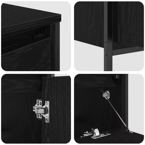 Fürdőszoba bútor szett 3 pcs Musta tammi 90 x 34.5 x 60 cm