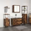 Fürdőszoba bútor szett 3 pcs Füstölt tölgy 90 x 34.5 x 60 cm