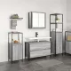 Fürdőszoba bútor szett 3 pcs Szürke sonoma 90 x 34.5 x 60 cm