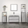 Fürdőszoba bútor szett 3 pcs Szürke sonoma 90 x 34.5 x 60 cm
