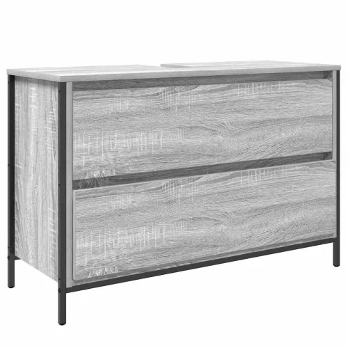 Fürdőszoba bútor szett 3 pcs Szürke sonoma 90 x 34.5 x 60 cm