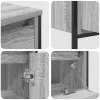 Fürdőszoba bútor szett 3 pcs Szürke sonoma 90 x 34.5 x 60 cm