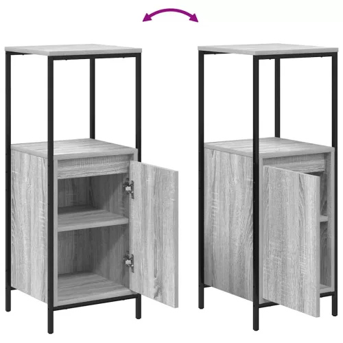 Fürdőszoba bútor szett 3 pcs Szürke sonoma 90 x 34.5 x 60 cm