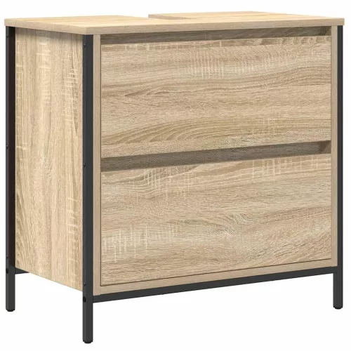Fürdőszoba bútor szett 5 pcs Bézs 76.5 x 35 x 95 cm Faanyag
