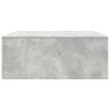 Betonszürke dohányzóasztal fiókokkal 100x100x40 cm