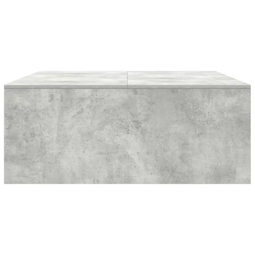 Betonszürke dohányzóasztal fiókokkal 100x100x40 cm