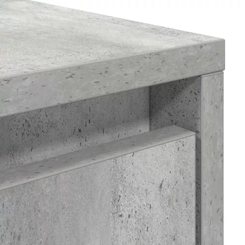 Betonszürke dohányzóasztal fiókokkal 100x100x40 cm