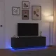 Fekete TV-szekrény LED-világítással 160,5x41x50 cm