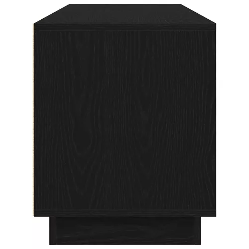 Fekete TV-szekrény LED-világítással 160,5x41x50 cm