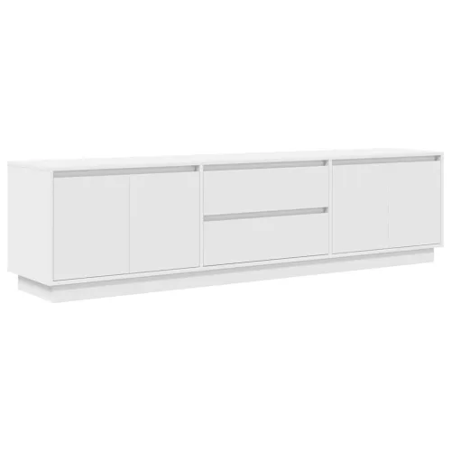 Fehér TV-szekrény LED-lámpákkal 193,5x41x50 cm