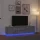 Betonszürke TV-szekrény LED lámpákkal 193,5x41x50 cm
