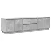 Betonszürke TV-szekrény LED lámpákkal 193,5x41x50 cm