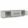 Betonszürke TV-szekrény LED lámpákkal 193,5x41x50 cm