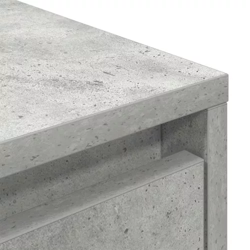 Betonszürke TV-szekrény LED lámpákkal 193,5x41x50 cm