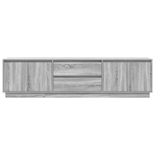 Szürke sonoma színű TV-szekrény LED-lámpákkal 193,5x41x50 cm