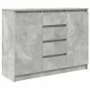 Betonszürke szerelt fa tálalószekrény fiókos 100,5x35x76 cm