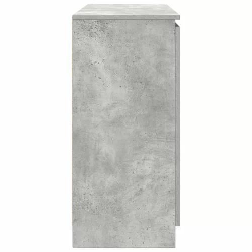 Betonszürke szerelt fa tálalószekrény fiókos 100,5x35x76 cm
