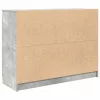 Betonszürke szerelt fa tálalószekrény fiókos 100,5x35x76 cm