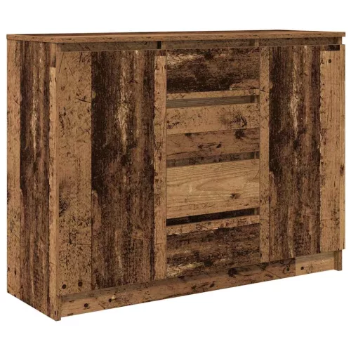 Antik fa szerelt fa tálalószekrény fiókos 100,5x35x76 cm