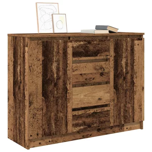 Antik fa szerelt fa tálalószekrény fiókos 100,5x35x76 cm