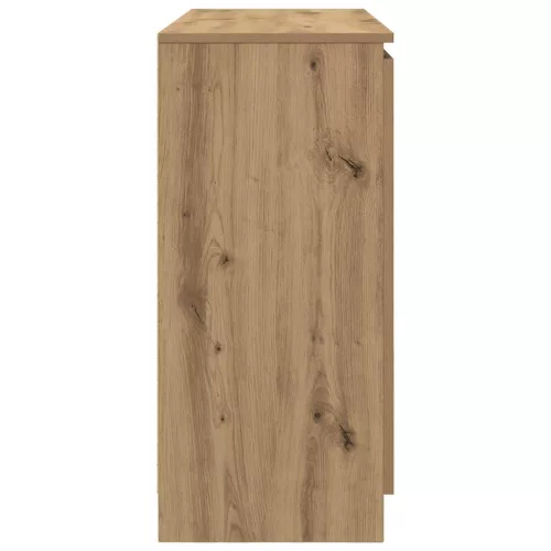 Kézműves tölgy szerelt fa tálalószekrény fiókos 100,5x35x76 cm