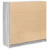 Szürke sonoma szerelt fa tálalószekrény fiókos 100,5x35x98,5 cm