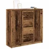 Antik fa szerelt fa tálalószekrény fiókos 100,5x35x98,5 cm