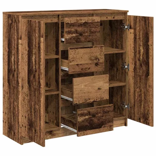 Antik fa szerelt fa tálalószekrény fiókos 100,5x35x98,5 cm