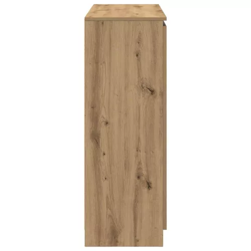 Kézműves tölgy szerelt fa tálalószekrény fiókos 100,5x35x98,5cm