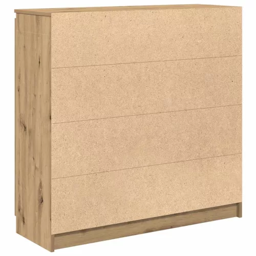 Kézműves tölgy szerelt fa tálalószekrény fiókos 100,5x35x98,5cm