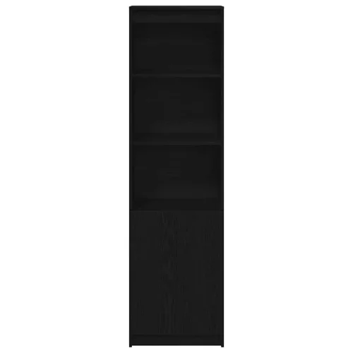 Fekete tölgy szerelt fa magasszekrény 50x35x180 cm