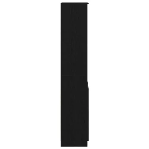 Fekete tölgy szerelt fa magasszekrény 50x35x180 cm