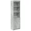 Betonszürke szerelt fa magasszekrény 50x35x180 cm