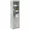 Betonszürke szerelt fa magasszekrény 50x35x180 cm
