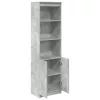 Betonszürke szerelt fa magasszekrény 50x35x180 cm