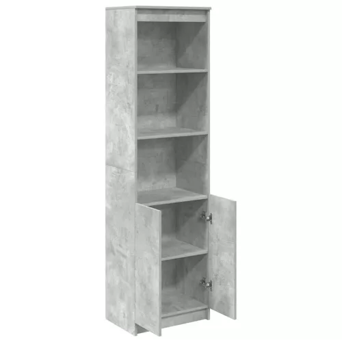 Betonszürke szerelt fa magasszekrény 50x35x180 cm