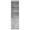 Betonszürke szerelt fa magasszekrény 50x35x180 cm