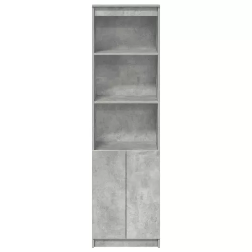 Betonszürke szerelt fa magasszekrény 50x35x180 cm